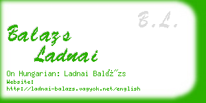 balazs ladnai business card